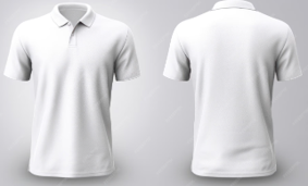 CAMISETA TIPO POLO CABALLERO BLANCA TALLA : S,M,L,XL