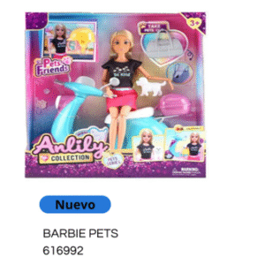 MUNECA MOTO Y PET FRIENDLY ANLILY 616992