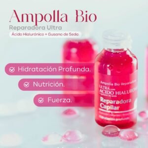 AMPOLLA BIO REPARADORA ULTRA CON ÁCIDO HIALURÓNICO Y GUSANO DE SEDA 30 ML