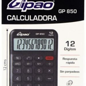 CALCULADORA BLACK GIPAO 12 DÍGITOS